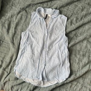 H&M striped button down tank sz6
